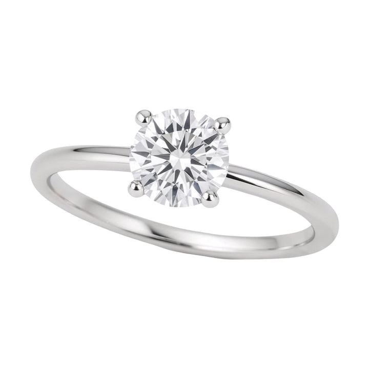 3/4 Carat Round Lab Grown IGI G/VS1 Diamond Solitaire Ring in 10K White Gold