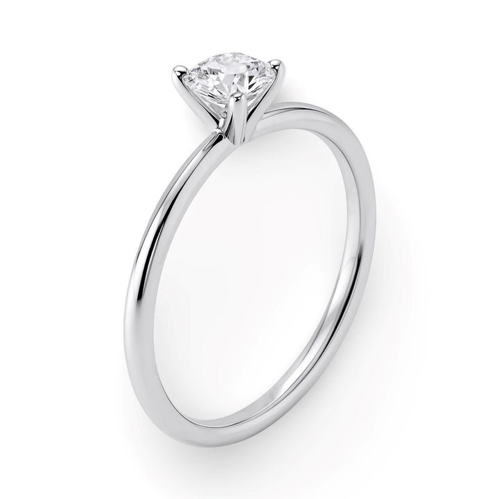 3/4 Carat Round Lab Grown IGI G/VS1 Diamond Solitaire Ring in 10K White Gold