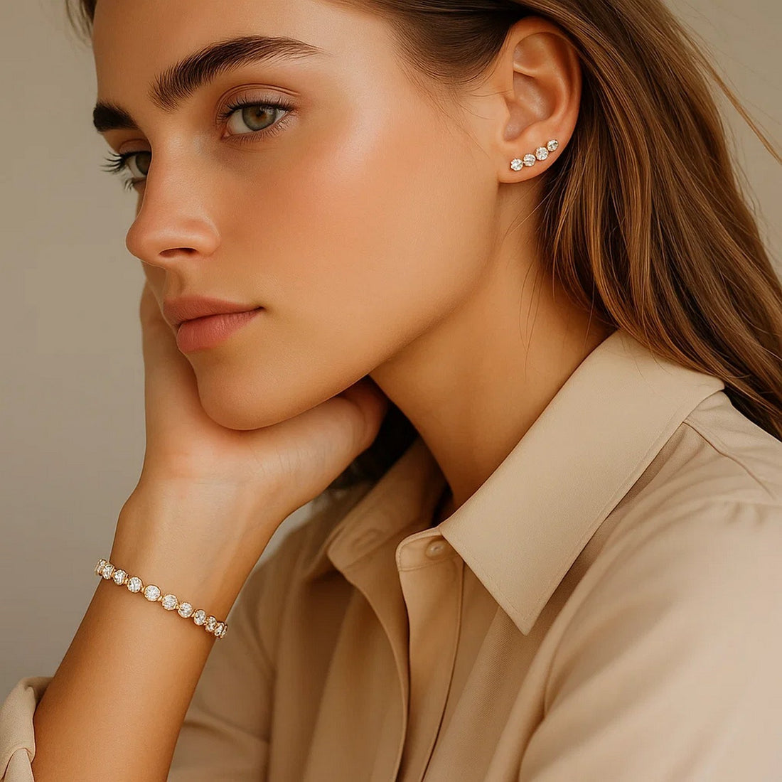 Lab Grown Round Diamond Tennis Bracelet in 14k Yellow Gold (6 cctw F/G  VS2/SI1)