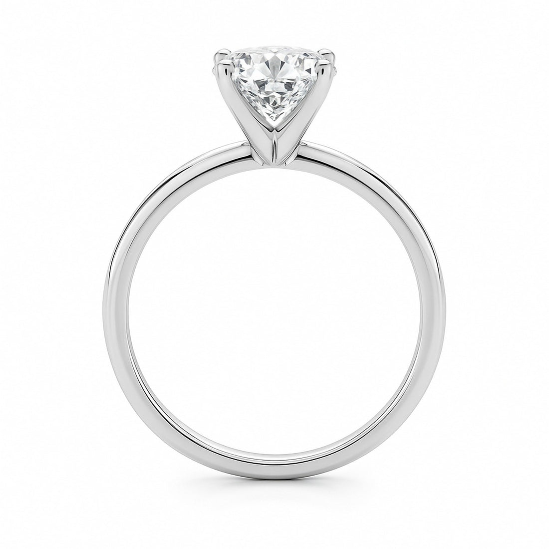 1 1/2 Carat Cushion Lab Grown IGI G/VS1 Diamond Solitaire Ring in 10K White Gold