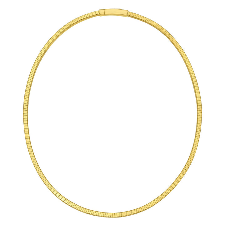 Gold Over Sterling Silver Cubogas Chain Necklace