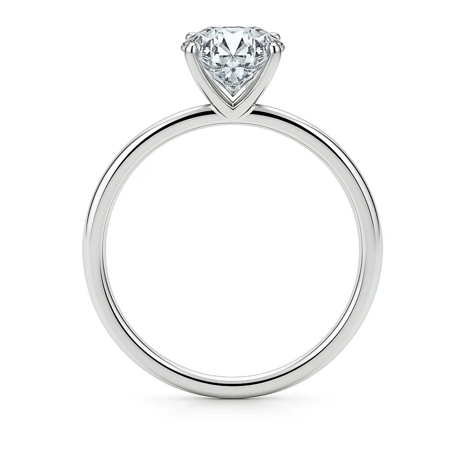 3 Carat Emerald Lab Grown IGI G/VS1 Diamond Solitaire Ring in 10K White Gold