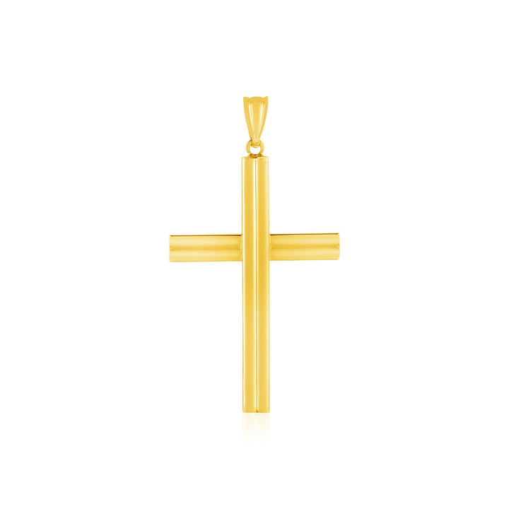 Pendentif croix en or jaune 14 carats poli