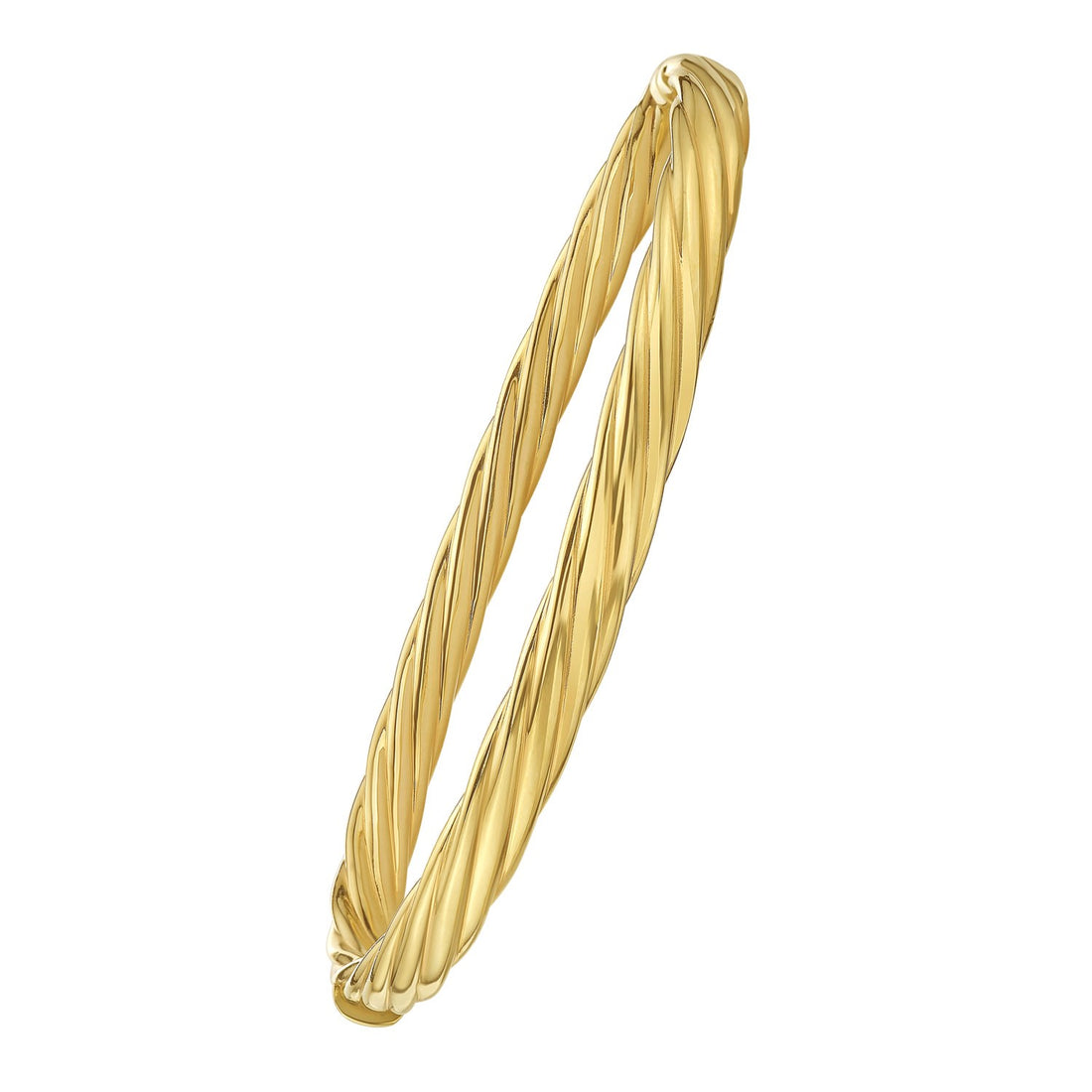 14k Yellow Gold Twist Bangle (5.30 mm)