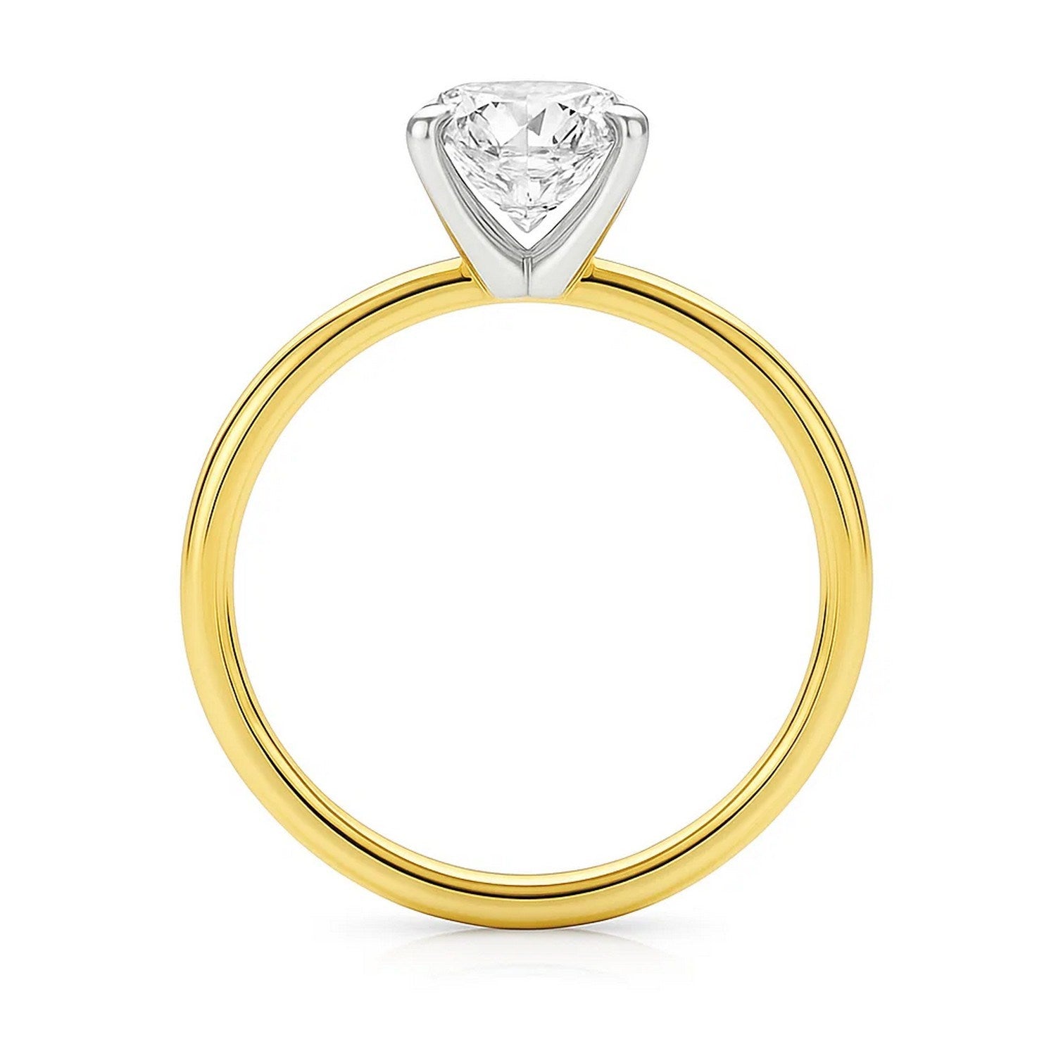 3 Carat Emerald Lab Grown IGI G/VS1 Diamond Solitaire Ring in 10K Yellow Gold