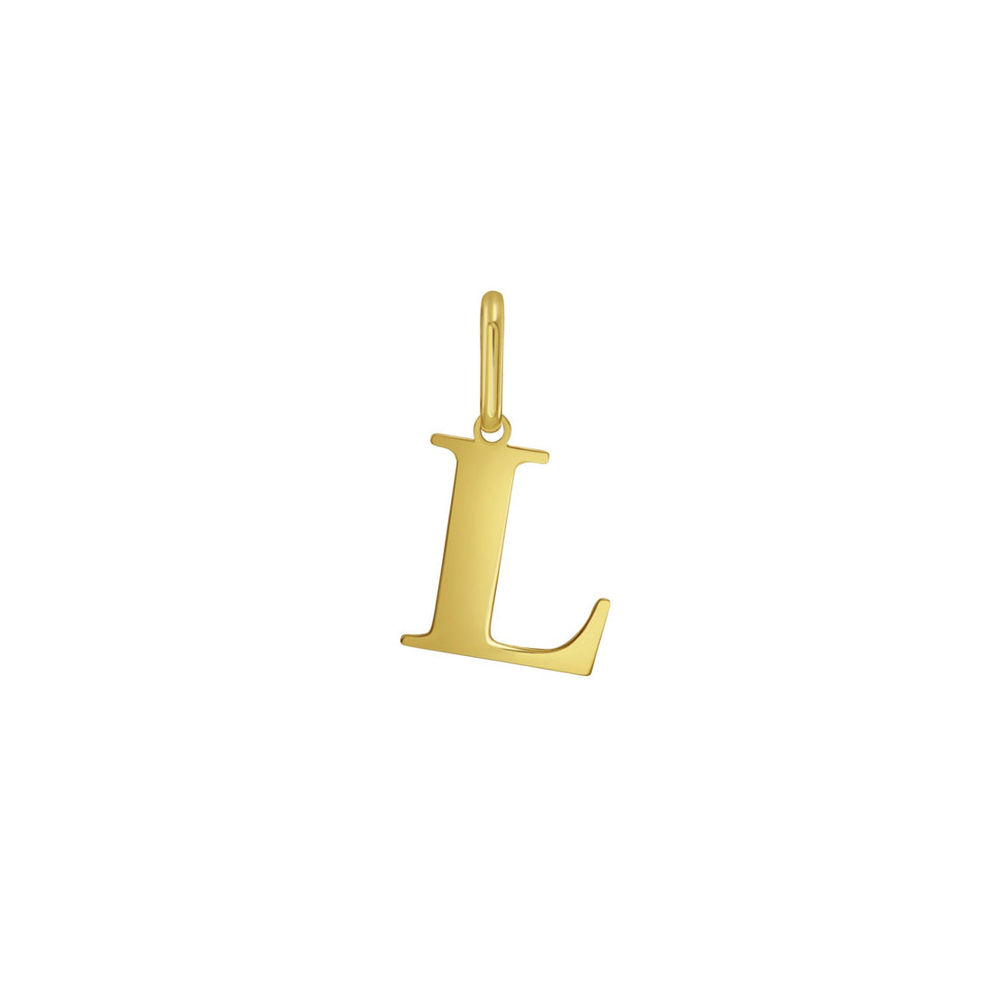 Pendentif initiale L en or jaune 14 carats