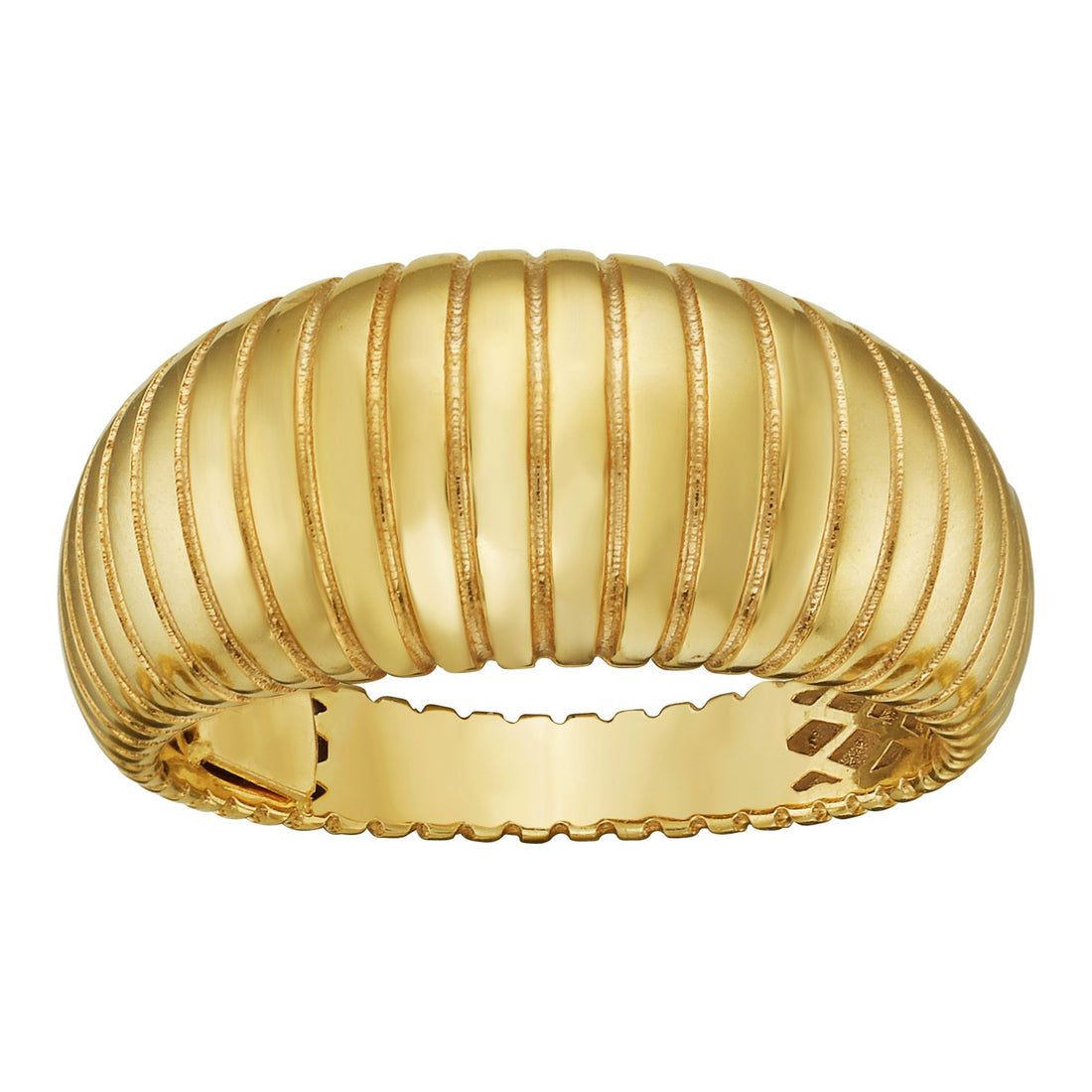 14K Yellow Gold Graduated Tubogas Ring (9.60 mm)
