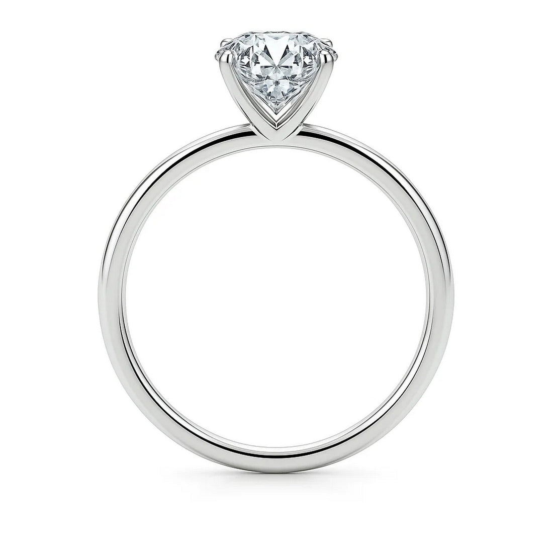 3 Carat Emerald Lab Grown IGI G/VS1 Diamond Solitaire Ring in 14K White Gold