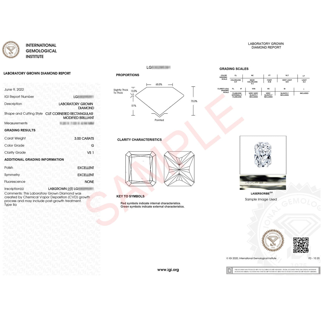 3 Carat Radiant Lab Grown IGI G/VS1 Diamond Solitaire Ring in 14K Yellow Gold