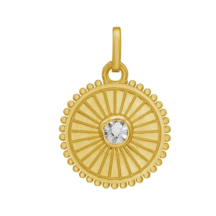 Pendentif solitaire en or jaune 14 carats