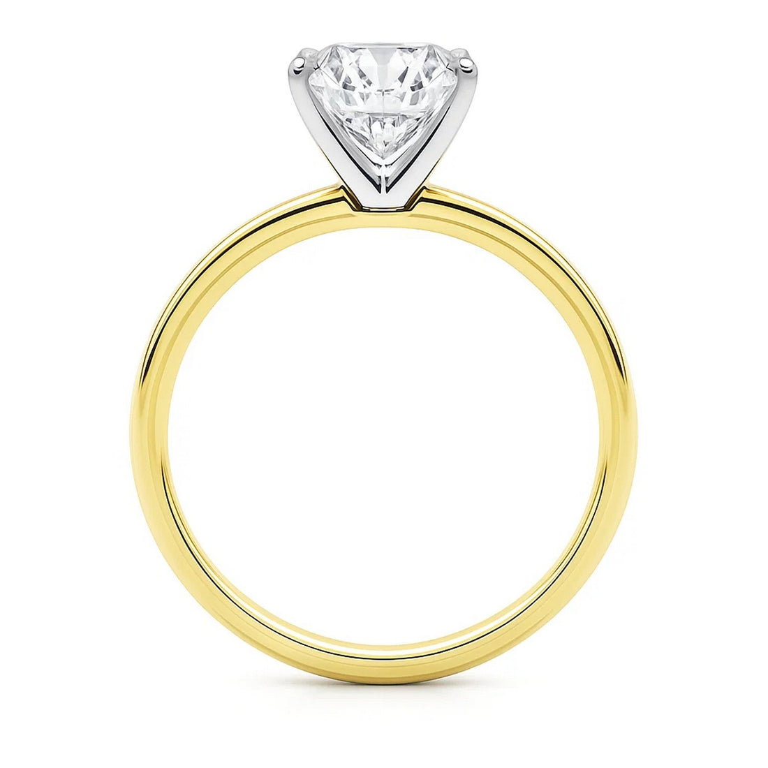 3 Carat Cushion Lab Grown IGI G/VS1 Diamond Solitaire Ring in 10K Yellow Gold