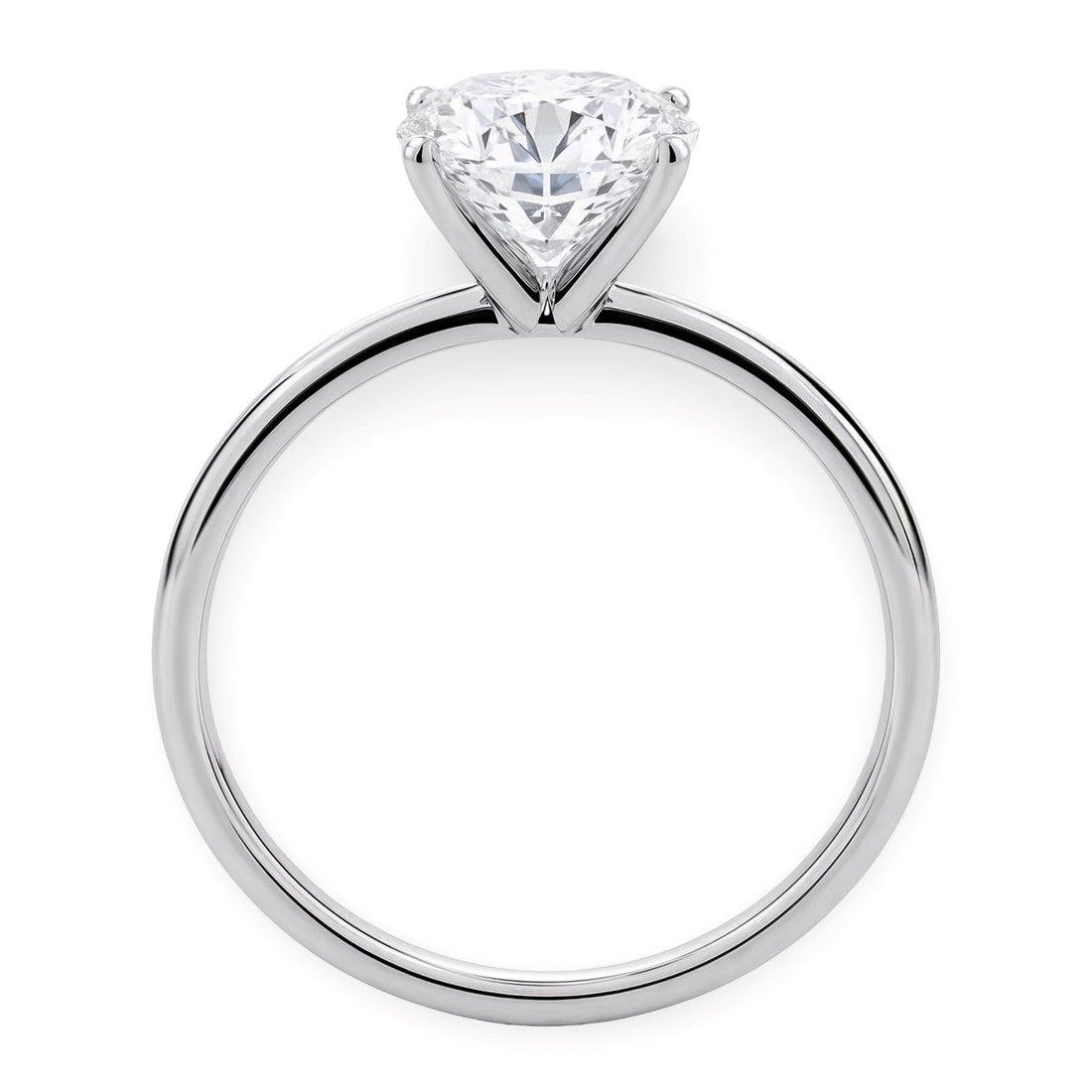 5 Carat Round Lab Grown IGI G/VS1 Diamond Solitaire Ring in 10K White Gold