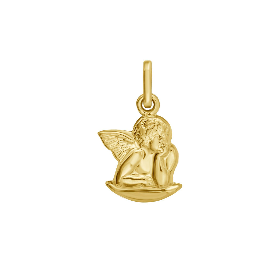 Pendentif ange en or jaune 14 carats poli