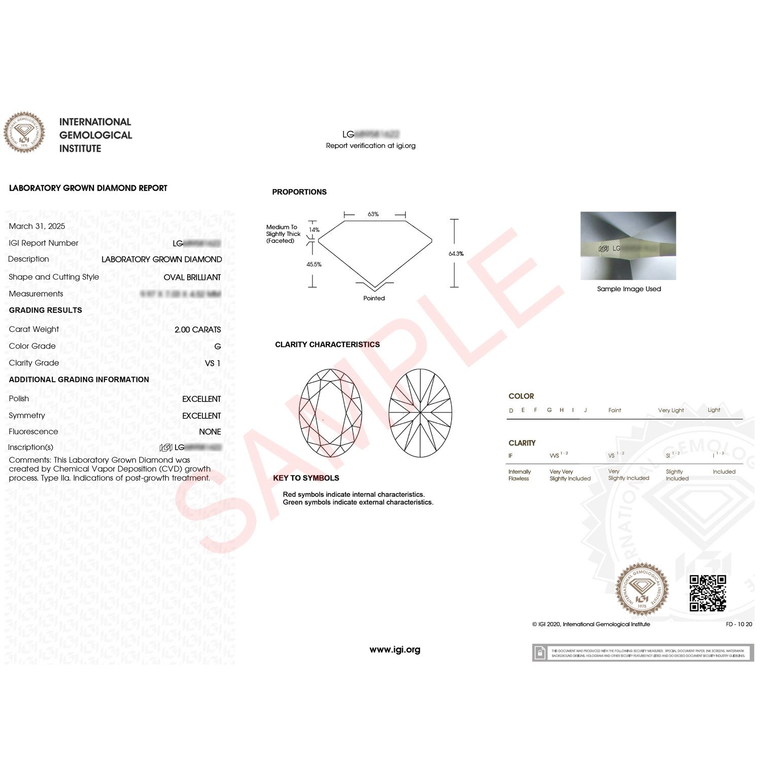2 Carat Oval Lab Grown IGI G/VS1 Diamond Solitaire Ring in 14K White Gold