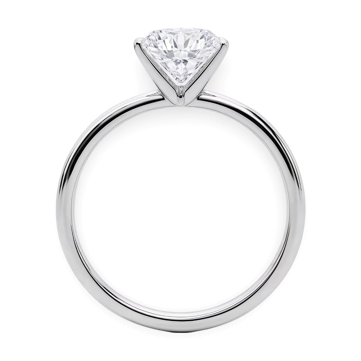 2 Carat Round Lab Grown IGI G/VS1 Diamond Solitaire Ring in 10K White Gold