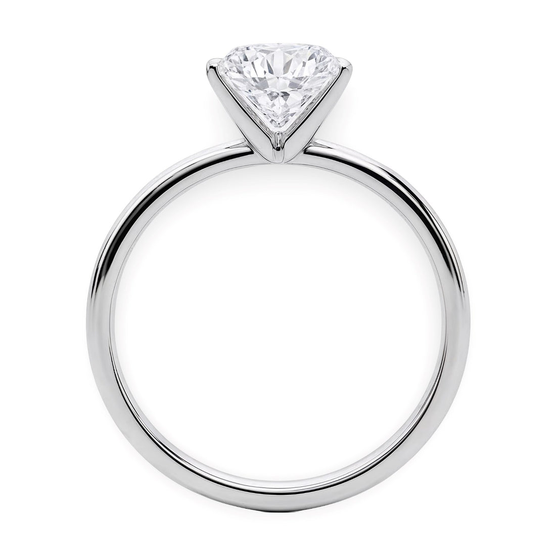 2 Carat Round Lab Grown IGI G/VS1 Diamond Solitaire Ring in 10K White Gold