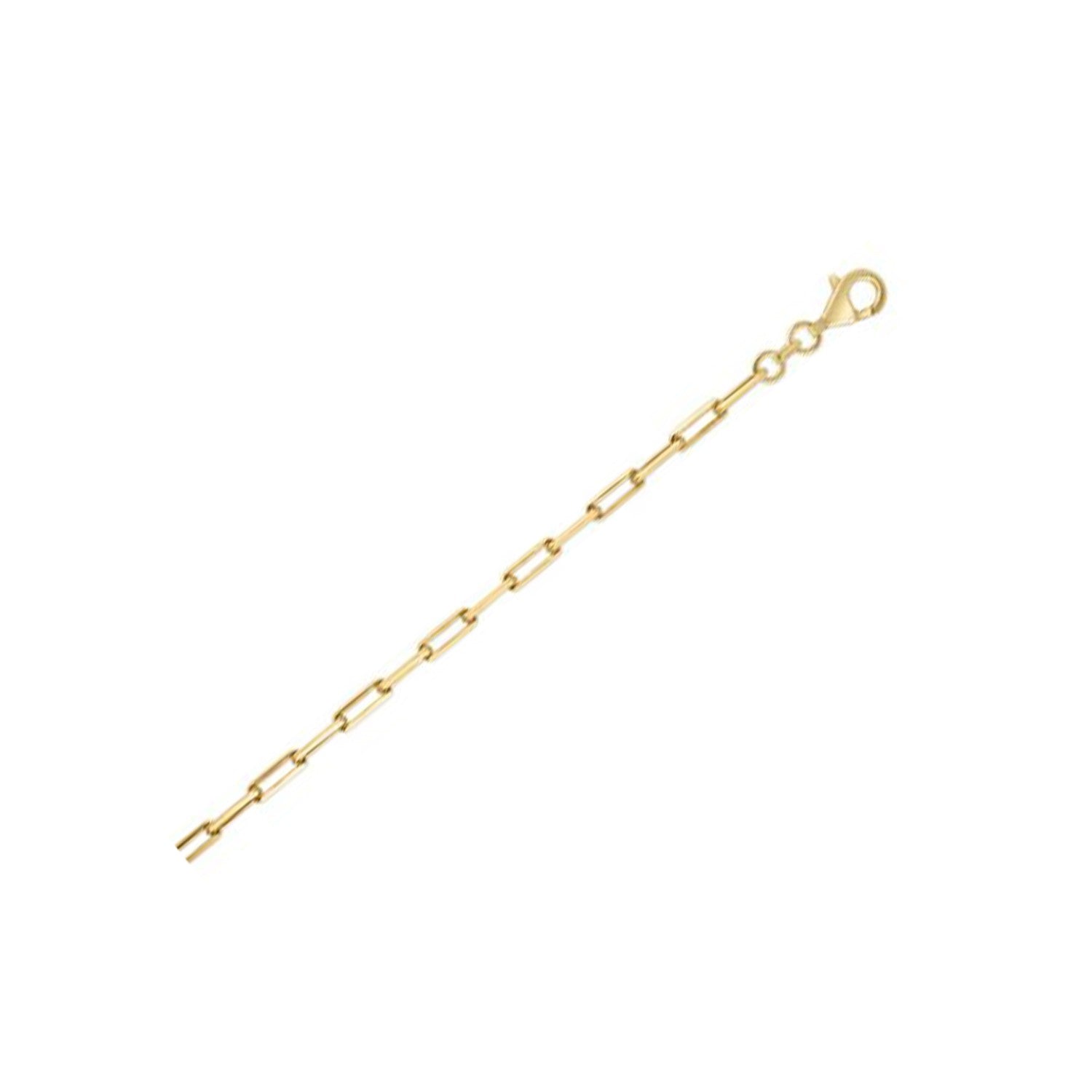 Chaîne trombone en argent sterling plaqué or (2,95 mm)