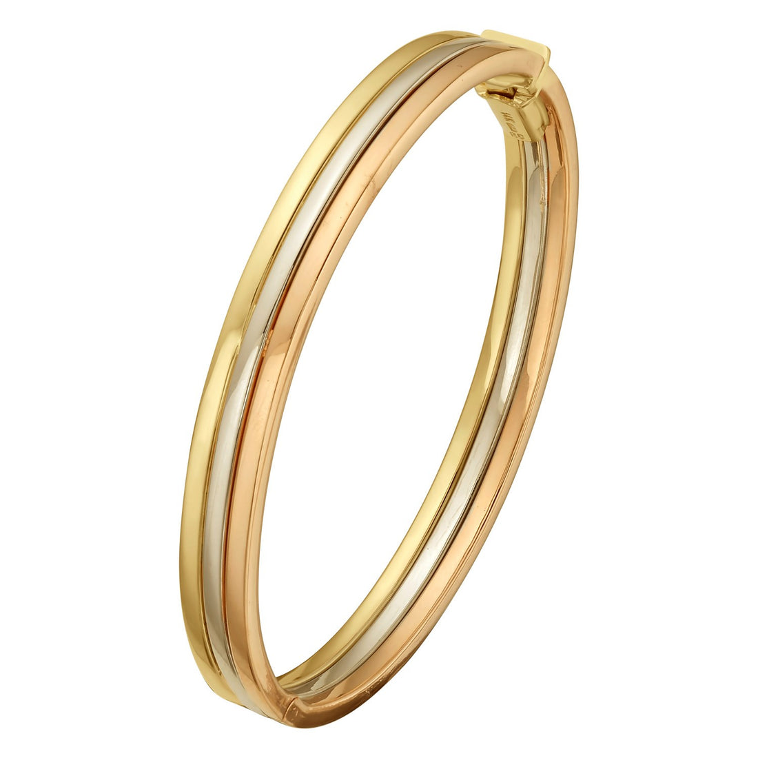 14K driekleurige gouden Trinity-armband (7,30 mm)