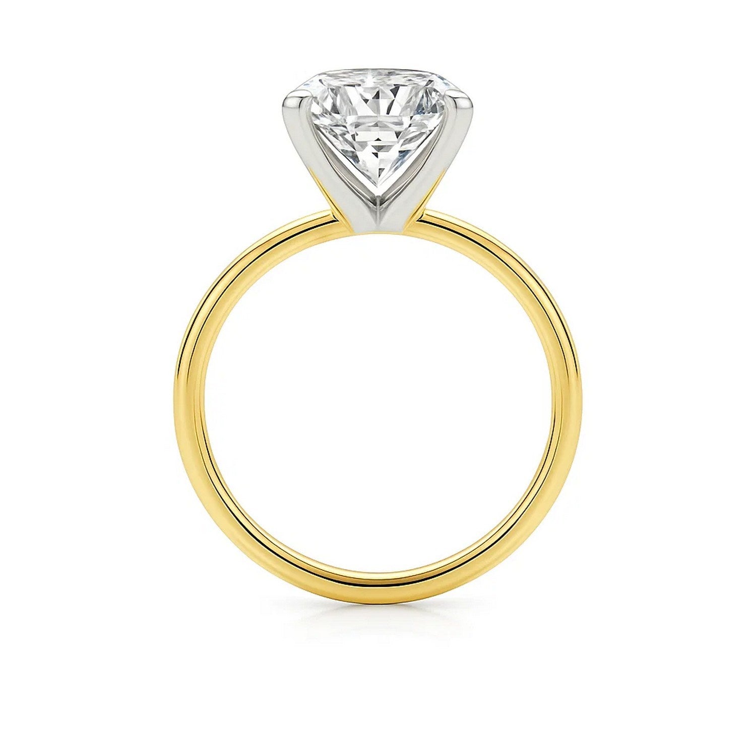 5 Carat Emerald Lab Grown IGI G/VS1 Diamond Solitaire Ring in 14K Yellow Gold