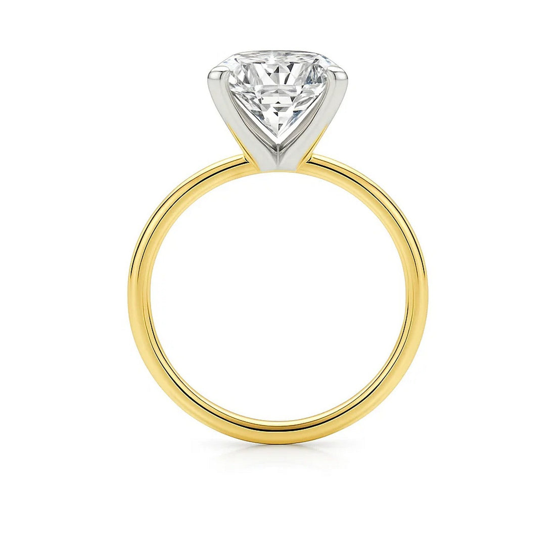 5 Carat Emerald Lab Grown IGI G/VS1 Diamond Solitaire Ring in 14K Yellow Gold