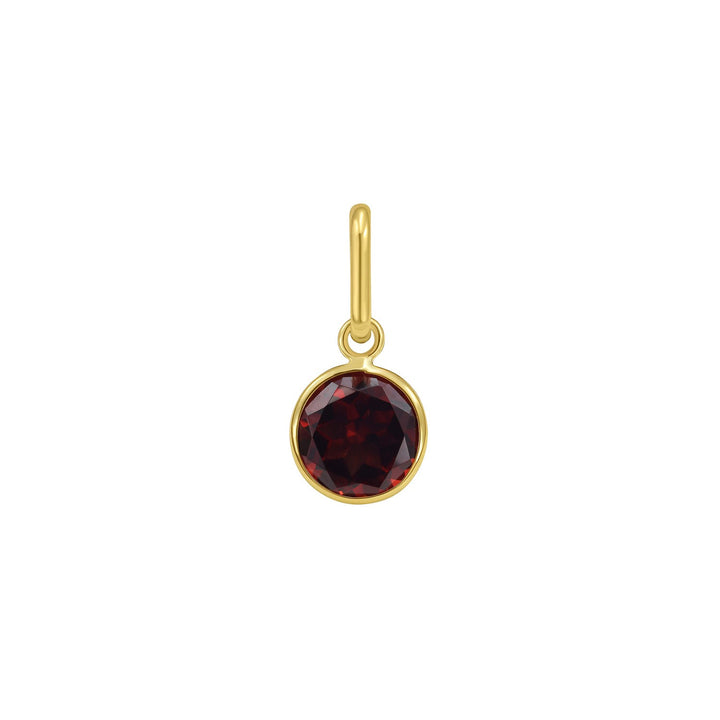 Pendentif en or jaune 14 carats avec grenat rond