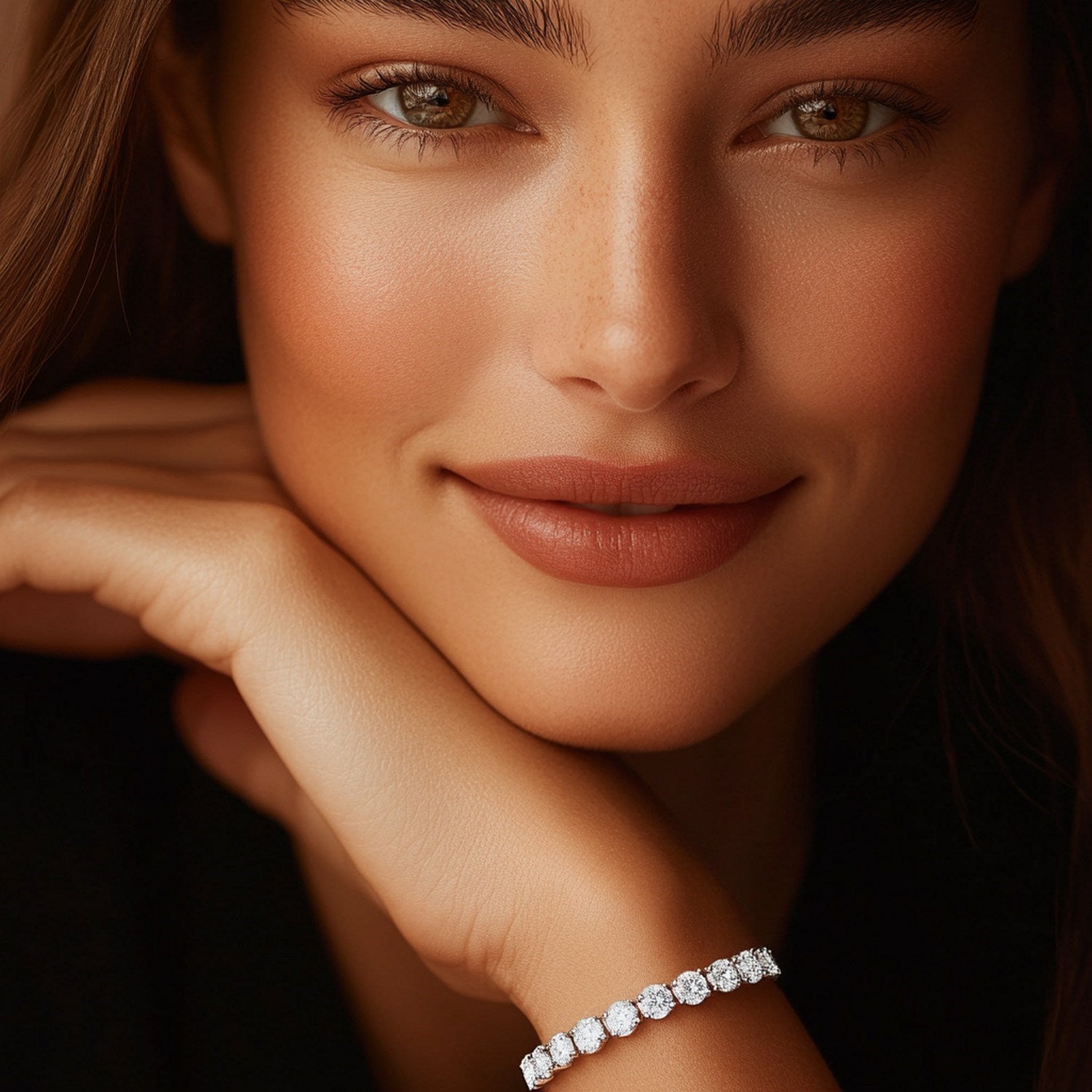 Lab-grown ronde diamanten tennisarmband in 14 karaat witgoud (8 cctw F/G VS2/SI1)