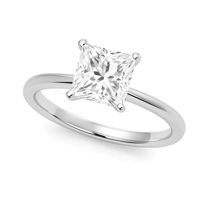 2 Carat Princess Lab Grown IGI G/VS1 Diamond Solitaire Ring in 10K White Gold