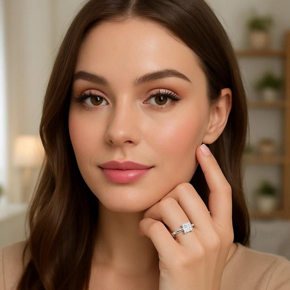 2 Carat Princess Lab Grown IGI G/VS1 Diamond Solitaire Ring in 10K White Gold