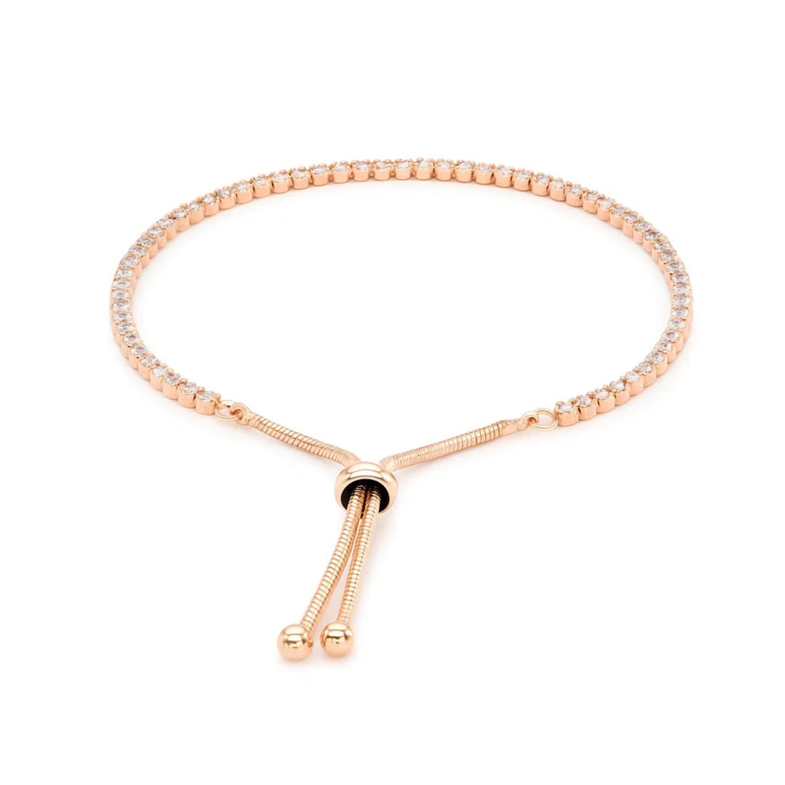 Bracelet ajustable de style tennis avec zircon cubique en argent sterling (5,10 mm)