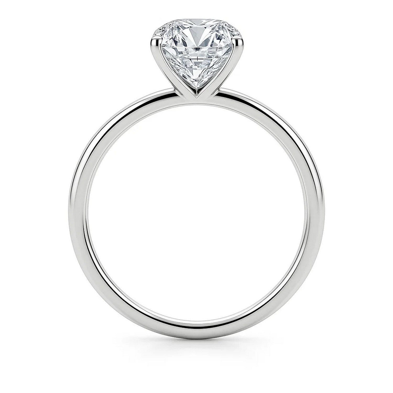 5 Carat Emerald Lab Grown IGI G/VS1 Diamond Solitaire Ring in 10K White Gold