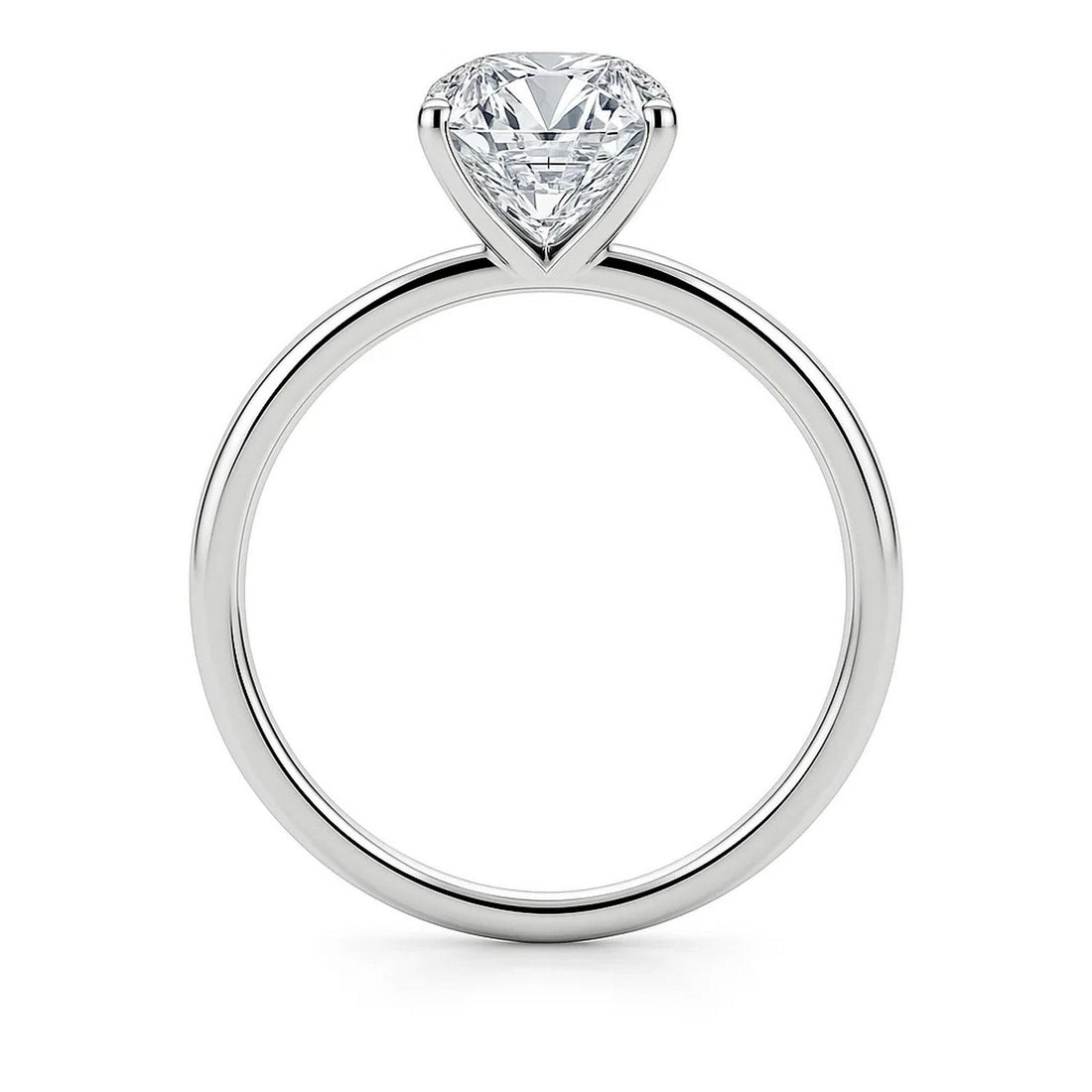 5 Carat Emerald Lab Grown IGI G/VS1 Diamond Solitaire Ring in 10K White Gold