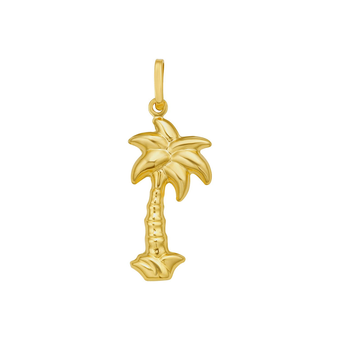 Pendentif palmier en or jaune 14 carats poli