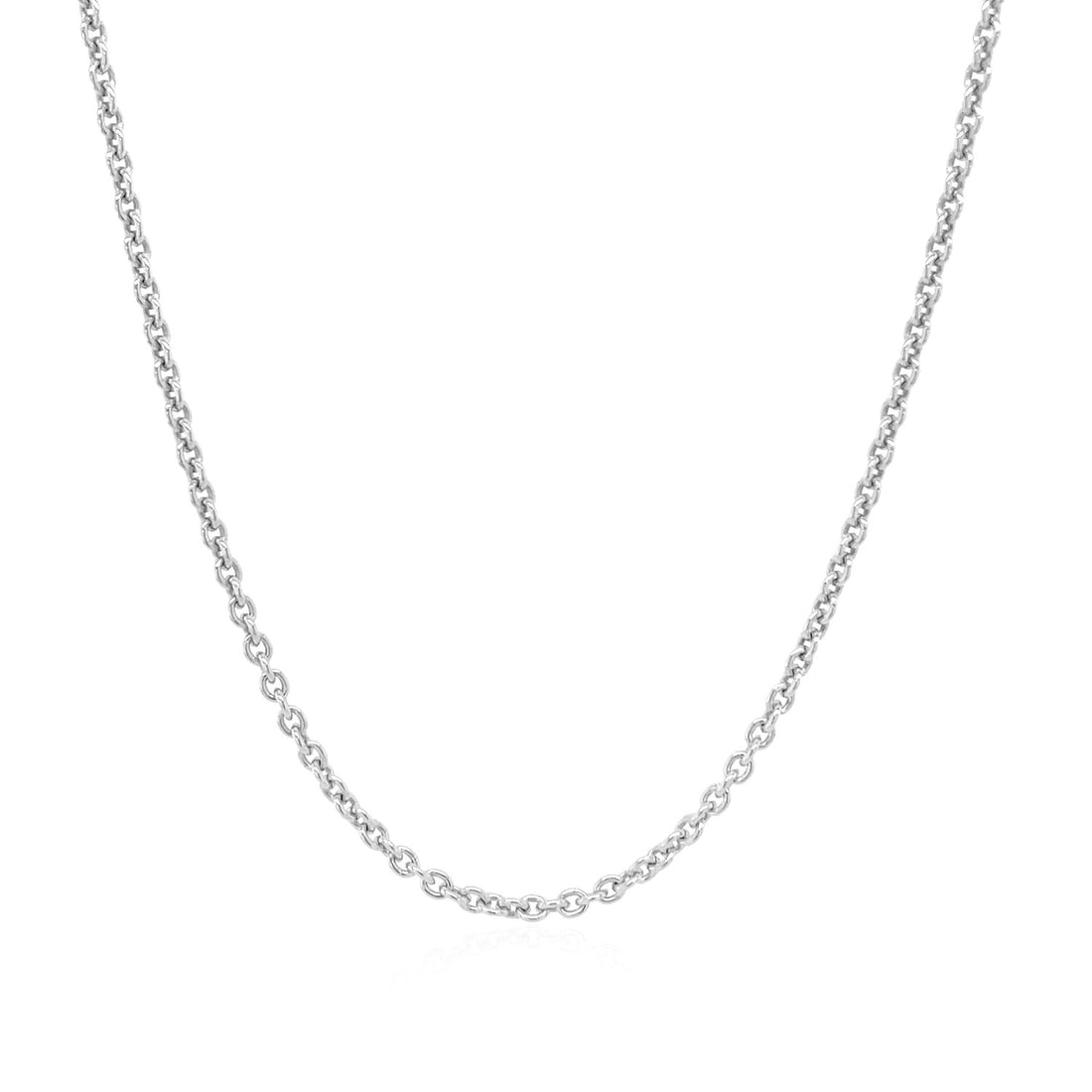 Sterling zilveren rhodium-geplateerde ronde kabelketting (1,80 mm)