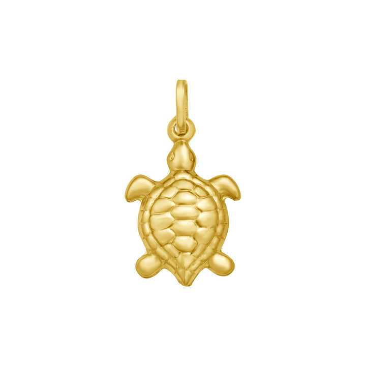 Pendentif tortue en or jaune 14 carats poli