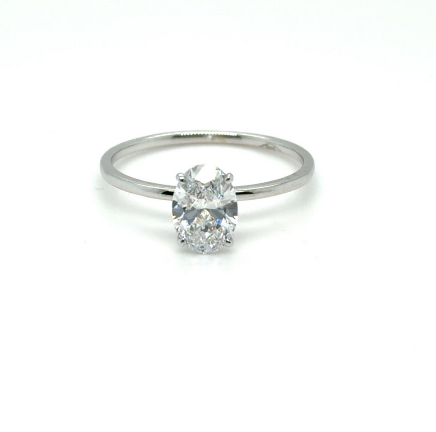 Lab-grown diamanten ring in 14ct witgoud