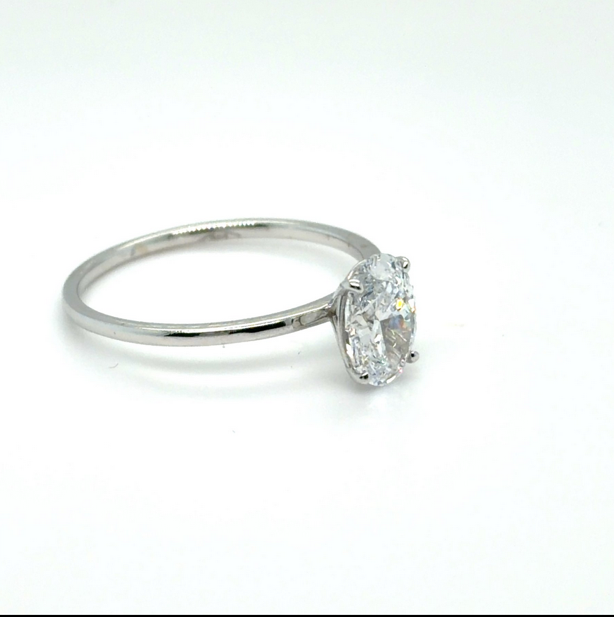 Lab-grown diamanten ring in 14ct witgoud