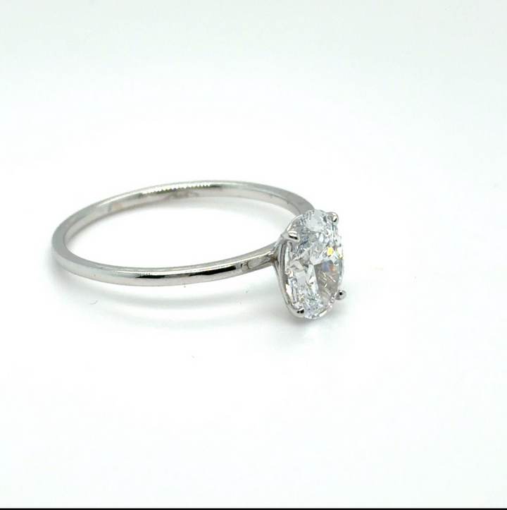 Lab-grown diamanten ring in 14ct witgoud