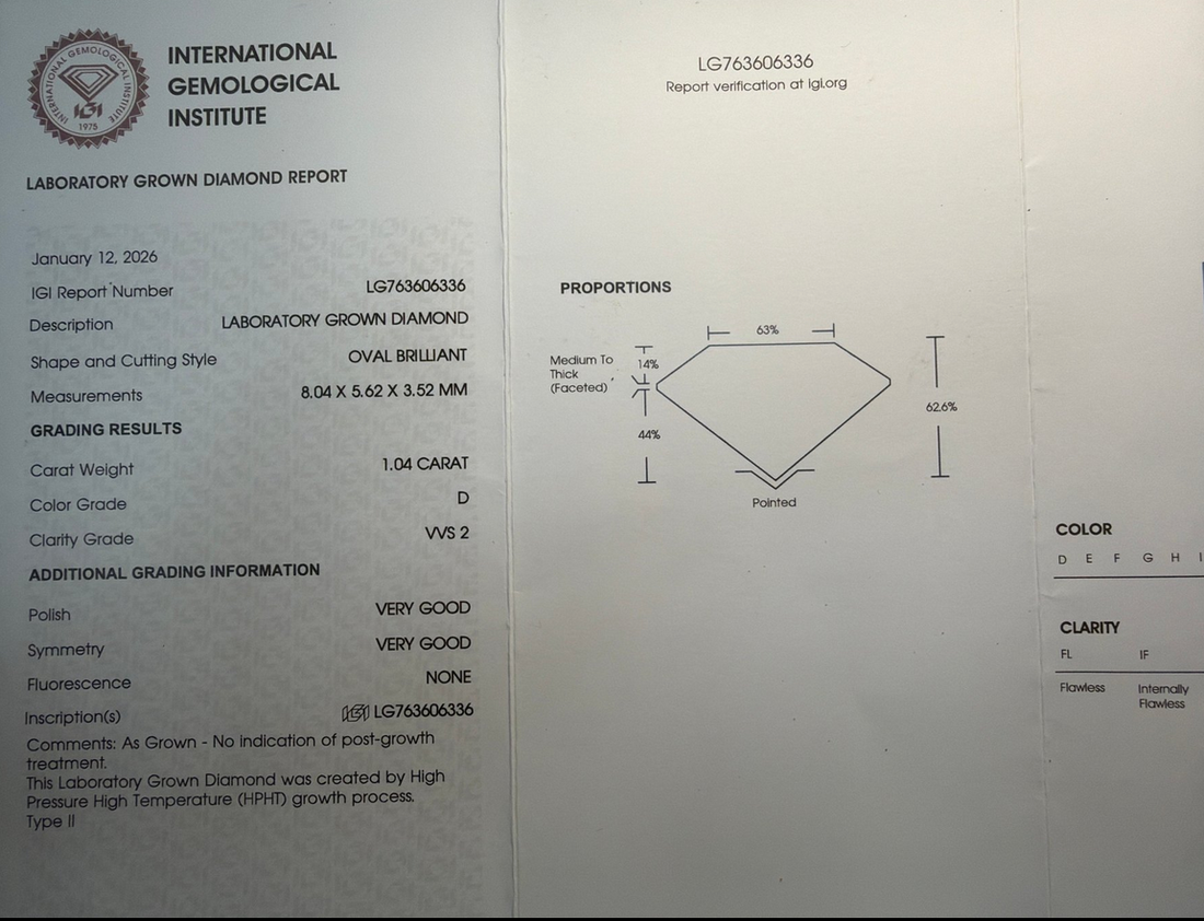 Lab-grown diamanten ring in 14ct witgoud
