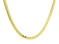 Chaîne cubaine classique Miami en or jaune 14 carats massif de 4 mm