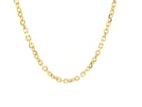 Chaîne à maillons câblés en or jaune 14 carats taillés en diamant (3,0 mm)