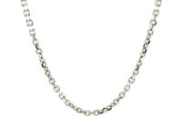 Chaîne à maillons câblés en or blanc 14 carats taillés en diamant (2,90 mm)