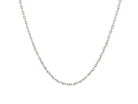Chaîne à maillons ovales en or blanc 14 carats (1,50 mm)