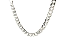 Chaîne gourmette massive en or blanc 14 carats (5,70 mm)