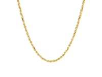 10k geelgouden ketting met massief diamantgeslepen ketting (2,00 mm)