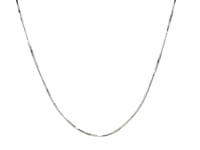 Chaîne serpent ajustable en or blanc 14 carats (0,80 mm)