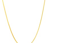 Chaîne en or jaune 14 carats à maillons ronds taillés en diamant (0,60 mm)
