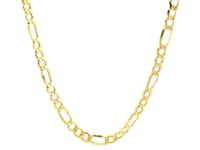 Chaîne Figaro fine en or jaune 10 carats (4,70 mm)