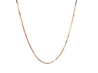 Chaîne classique à maillons carrés en or rose 14 carats (0,73 mm)