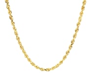14k geelgouden ketting met massief diamantgeslepen ketting (3,00 mm)