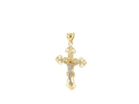 Pendentif croix en or bicolore 14 carats